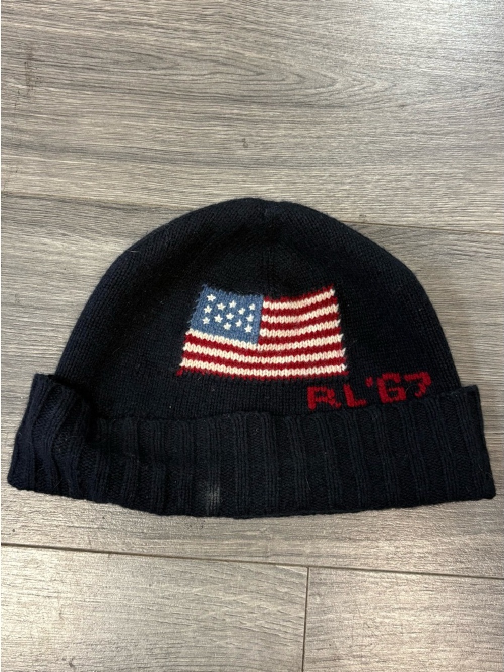 Polo by Ralph Lauren Navy Blue and Yellow Wool Hat